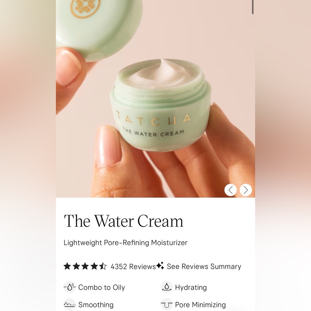 Tatcha The Water Cream - with tool